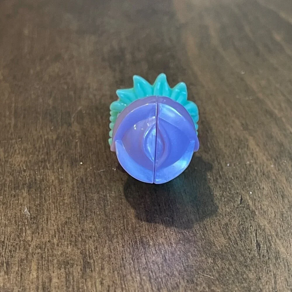 Vintage Polly Pocket 1993 Tulip Petal Fairy Ring Complete 2 Piece‎ Set Bluebird